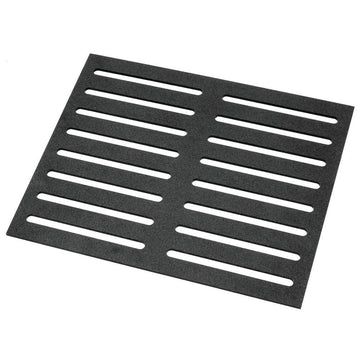 Deli Display Riser Slotted Black ABS - 24" L x 30" W x 1/4" H by HUBERT – Plastic, Black, Model SHT-SLOT24X30BK