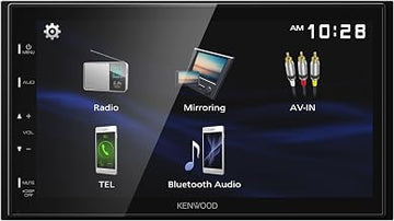 Kenwood DMX150BT 6.8" Capacitive Touchscreen Digital Multimedia Receiver – Bluetooth, USB Mirroring for Android, Rear Camera Input, 13-Band EQ