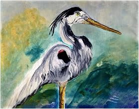 Betsydrake PM1171 14 x 18 in. Betsys Blue Heron Place Mat - Set of 4