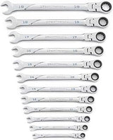 GEARWRENCH 12 Pc. 120XP Universal Spline XL Flex Head Ratcheting Combination Metric Wrench Set - 86229