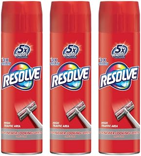 Resolve High Traffic Carpet Foam, 22 oz Can, Cleans Freshens Softens & Removes Stains (Pack of 3)
