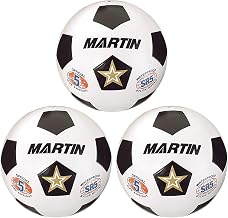 MASSR5W-3 Martin Sports Soccer Ball, Size 5, White/Black, Pack of 3 (MASSR5W-3)