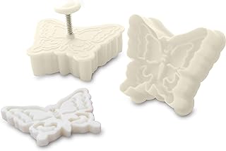Ateco Fondant and Dough Plunger Cutter and Embosser, 2-Inch, Butterfly Baking Supply