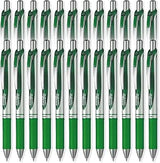 Pentel EnerGel XM BL77 - Retractable Liquid Gel Ink Pen - 0.7mm - 54% Recycled - Green - Set of 24