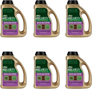 Scotts EZ Patch Lawn Repair for St. Augustine Lawns, 3.75 lbs. (6-Pack) | Ready-To-Use Mulch & Fertilizer, Grass Patch Repair