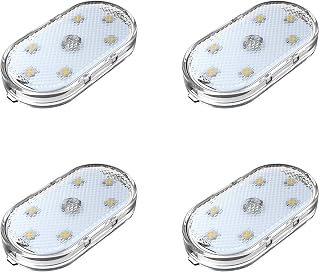 4Pcs Car LED Interior Light for BMW M1 M2 M4 i4 3.0 CSL New Class Coupe Coupe i8 Z4, Magnetic Touch Ambient Lamp, Rechargeable Cordless Light with 6 LEDs, Easy to Install,White