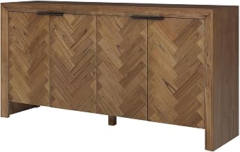 Kingston Herringbone 4-Door Sideboard - Hazelnut Brown