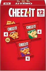 Cheez-It Cheese Crackers, Baked Snack Crackers, Lunch Snacks, Variety Pack, 12.1oz Box (12 Packs)