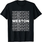 I Love Weston Retro Pattern Personalized First Name T-Shirt
