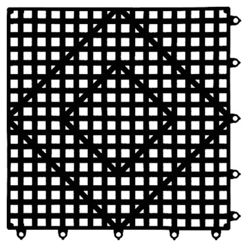 Versa-Mat Bar Black 12'' x 12'' (1 EACH) by San Jamar – 12"W x 12"L, Rubber, Black, Model VM5280BK