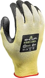 SHOWA 4561 Foam Nitrile Palm Coated Flame and A4 Cut Resistant Safety Glove with Kevlar Liner, 15-Gauge, for Vending Machines, XX-Large (12 Pair)