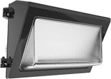 RAB Lighting WP2XFU60 60 Watt LED Wall Pack 8583LM Fully Adjustable Wattage and Color, 120-277 Volt, Semi Cutoff, Bronze. Glass Lens, 0-10V Dimming to 10%, DLC