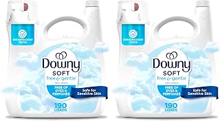 Downy Free & Gentle Liquid Fabric Softener,140 fl oz,190 Loads,Hypoallergenic,Sensitive Skin Friendly Fabric Conditioner Liquid,(Pack of 2)