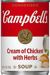 Campbell's Condensed Cream of Chicken Soup With Herbs, 10.5 oz Can