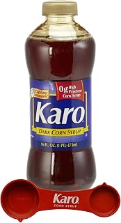 Dark Corn Syrup 16 Fl Oz Bottle with Karo Measuring Spoon | Classic Dark Corn Syrup for Baking, Cooking & Dessert Recipes