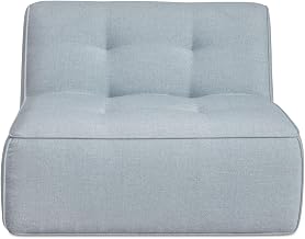 Sunseeker Outdoor Slipper Chair, Low Lounge Profile, Polyester Upholstery, Quick-Dry Foam, Aluminum Frame, Light Blue