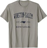 Winston-Salem NC JN1 Vintage Athletic Blue Design T-Shirt