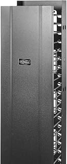 Hubbell VM613 - M-Series Cable Manager with (4) Gates & (20) 3 in. Spools, Vertical, Double-Sided, Steel, Black, 84 H