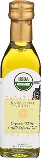 Sabatino Tartufi Organic White Truffle Infused Olive Oil - Organic, All Natural, Extra Virgin Olive Oil infused with White Truffle, Vegan, Vegetarian, Kosher, 3.4oz