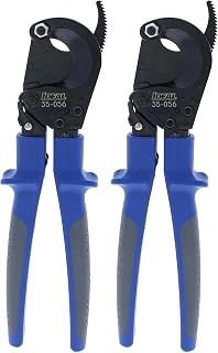 Ideal Industries IDEAL Electrical 35-056 Ratcheting Cable Cutter 400 MCM, Wire Cutting Tool w/Steel Rounded Blade, Quick Release Handle (Pack of 2)