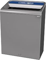 Rubbermaid Commercial Products 1961508 Configure Waste Receptacle Mixed Recycling Can, 45 gal, Grey Stenni