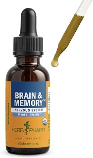 Herb Pharm Brain & Memory: Formula with Ginkgo Biloba Organic, Fast Absorption for Mental Focus, Nootropic Vegan Brain Supplement | Non-GMO Ginkgo Supplement, Gluten-Free, Up to 3 Week Supply, 1 oz*