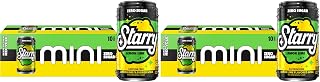 Starry Zero Sugar Lemon Lime Soda, Caffeine Free, Mini Cans, 7.5 Ounce (Two packs of 10)