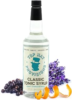 Top Hat Provisions Top Hat Classic Tonic Syrup – 5x Quinine Tonic Water Concentrate – Make Tonic Water at Home – Just add Seltzer Water - 32oz bottle