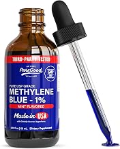 Methylene Blue 1% Mint Flavored Liquid – 10 mg per 1 mL Serving – 60 mL (2 fl oz) – About 60 Servings – Third-Party Tested – Amber Glass Bottle