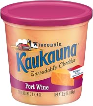 KAUKAUNA Wisconsin Port Wine Cheddar Spread 6.5 Ounce (Pack of 12)