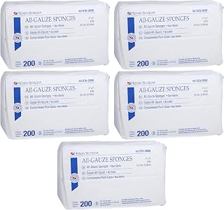 Henry Schein All-Gauze Sponges, 4" x 4", 8-Ply, Non-Sterile, 1000 Ct