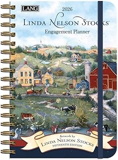 Lang, Linda Nelson Stocks 2026 Engagement Planner, 6.5'' X 9'', Weekly Calendar with Spiral Binding