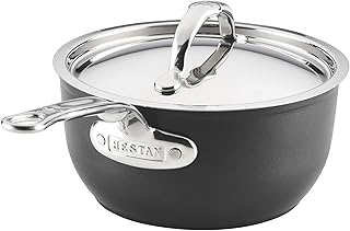 Hestan TITUM Fusion 2 Quart Nonstick Saucepan with Lid, Double Impact Stainless Steel Base & Aluminum Body, Induction Compatible, Made without PFOAs