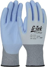 G-Tek PolyKor X7 Seamless Knit PolyKor X7 Blended Glove with NeoFoam Coated Palm & Fingers Touchscreen Compatible 16-320 Blue L (Pack of 12)