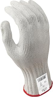 SHOWA Best 917C D/Flex HPPE Yarn Fiber Glove, Right Hand Dotted Palm Grip, 7 Gauge Seamless Knit, Cut Resistant, Small (Pack of 1 Glove)
