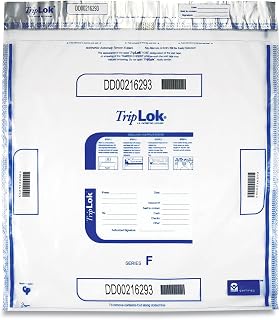 ControlTek TripLok 20" x 20", Clear, 50 Bags, Tamper-Evident Deposit Bags for Cash Handling & Valuables, Moisture, Heat and Cold Sensitive Ink, Tear-Off Receipt + Large Barcodes 585064
