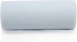 Reliant Ribbon Tulle Standard Ribbon, 6 Inch X 25 Yards, Light Blue