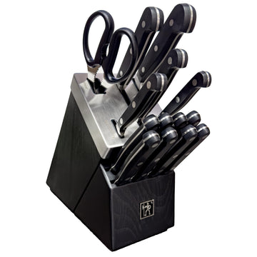 Classic 15-pc Self-Sharpening Knife Block Set by HENCKELS – 15-pc, Black, Model 1028194