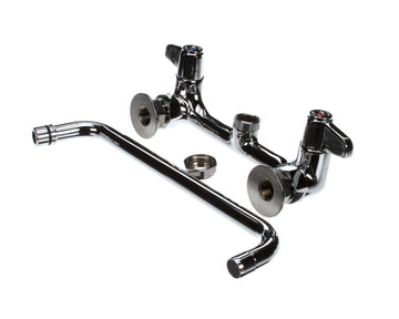 Wall Mount Faucet with 8" Centers and 12" Swivel Nozzle by T&S Brass – Brass, Multicolor, Model 5F-8WLX12