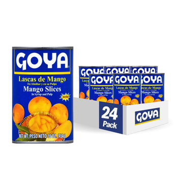 Foods Mango Slices in Heavy Syrup by Goya – 16 Ounce, Pack of 24