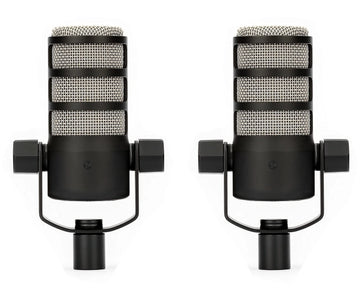 PodMic Broadcast-Grade Dynamic Microphone for Podcast Application by Rode – Metal, Black, Model PodMic 2-Pack