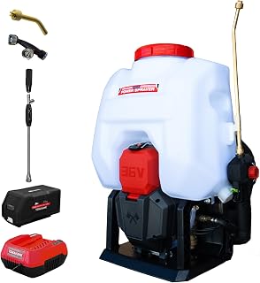 Tomahawk Power Tomahawk 5 Gallon Battery Powered Backpack Sprayer 36V Electric for Lawn, Pest, Weed, and Fertilizer Applications (5 Gal Sprayer)