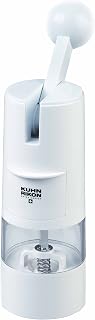 Kuhn Rikon High Performance Ratchet Grinder, White, 8.5 x 2.25 inches, Model 25551 – Ergonomic, One-Handed Operation, Ideal for Salt, Pepper & Spices