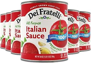 Dei Fratelli Italian Sauce (28 oz. Cans, 6 pack) - Vine-Ripened - No Water Added, Not from Paste – Non GMO, Gluten-Free - Fifth-Generation Family Recipe