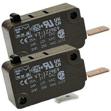 Micro Switch Premium Basic / Snap Action Switch 25A @ 250VAC V7-1Z29E by Honeywell – Plastic, Black, Pack of 2, Model V7-1Z29E9 ( Pack of 2)