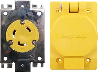Pass & Seymour 69W48 Locking Watertight Single Receptacle, NEMA-3R, 250V, 30A