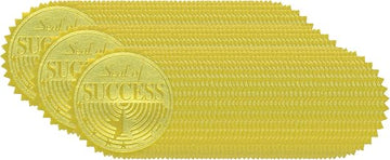 Hayes Publishing Gold Foil Embossed Seals, Seal of Success, 54 Per Pack, 3 Packs