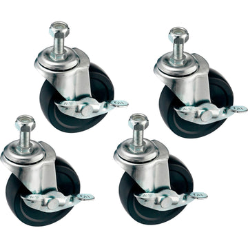 Caster Kit for Vertical Paper Dispensers by Global Industrial – Black, Model 412620