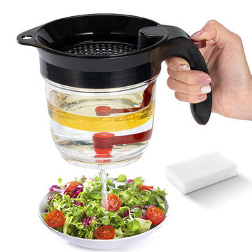 Sumteene Fat Separator, 4 Cup 32oz Capacity, Black
