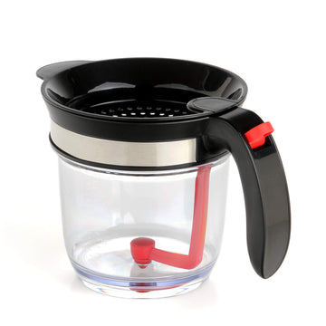 TOZNKKI Fat Separator with Bottom Release, 4 Cup Capacity, Clear